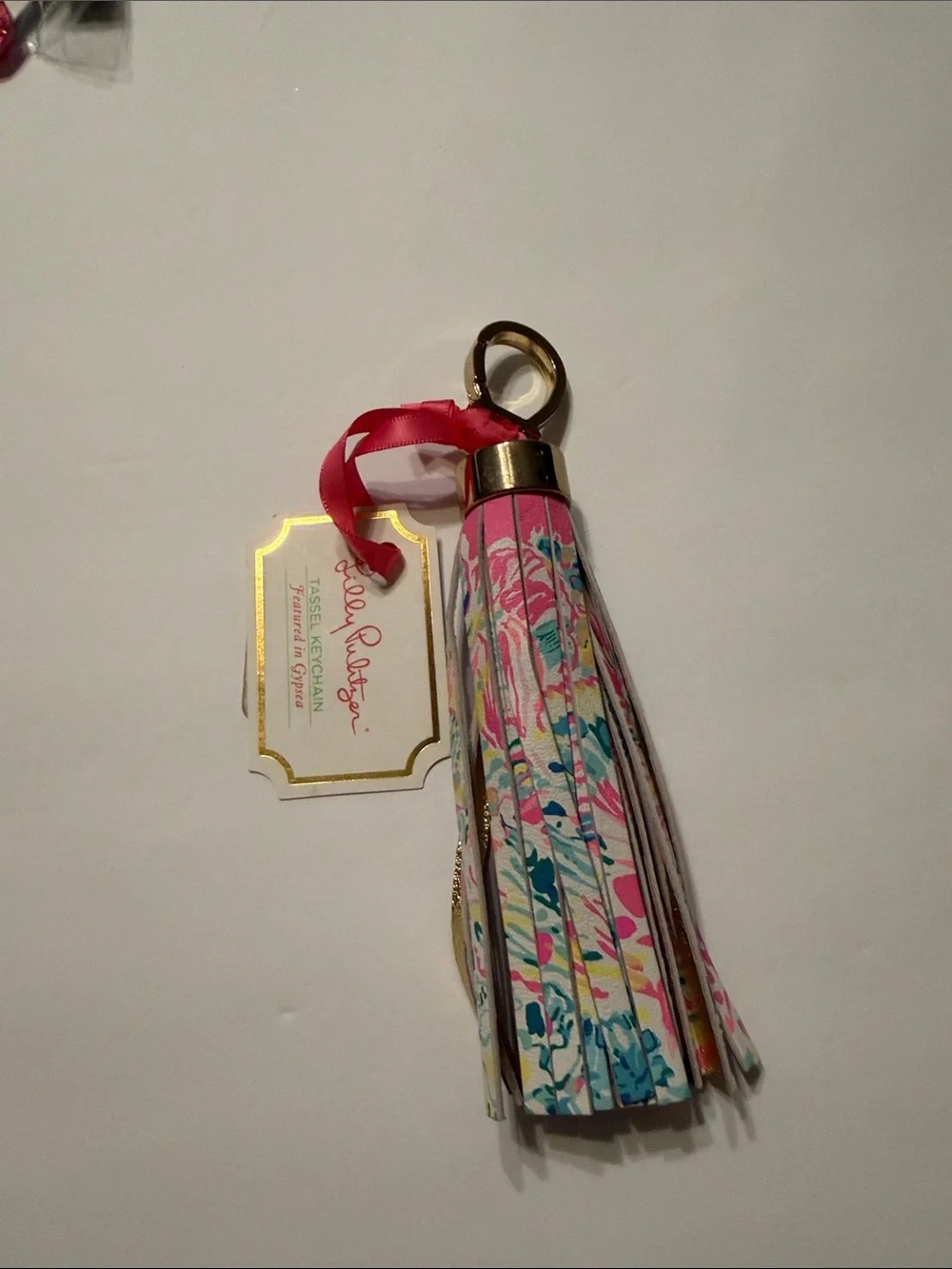 Lilly Pulitzer Tassel Keychain featured in Gypsea NWT RARE